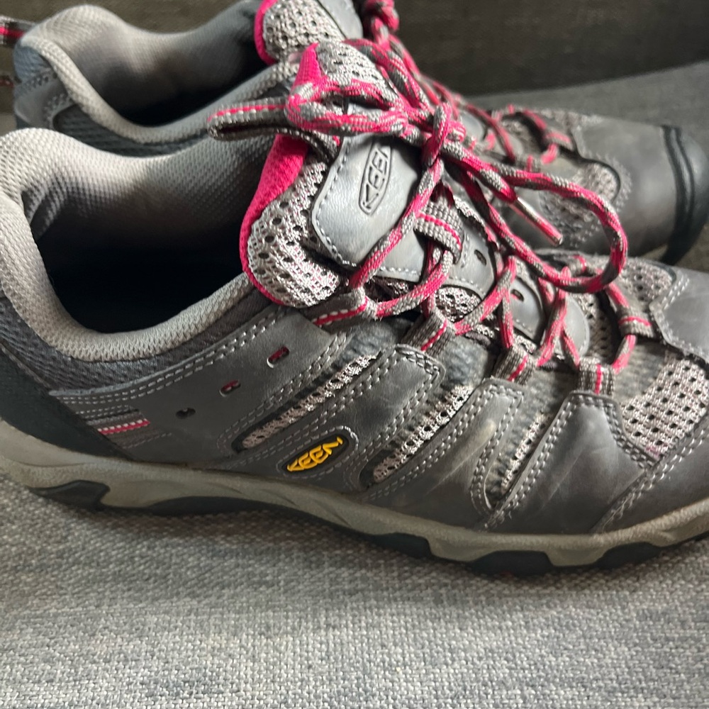 Keen Womens Koven Hiking Boots Size 8.5 Gray Leather Sneaker Outdoor Trail Shoes - Picture 8 of 9